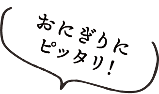 おにぎりにピッタリ！